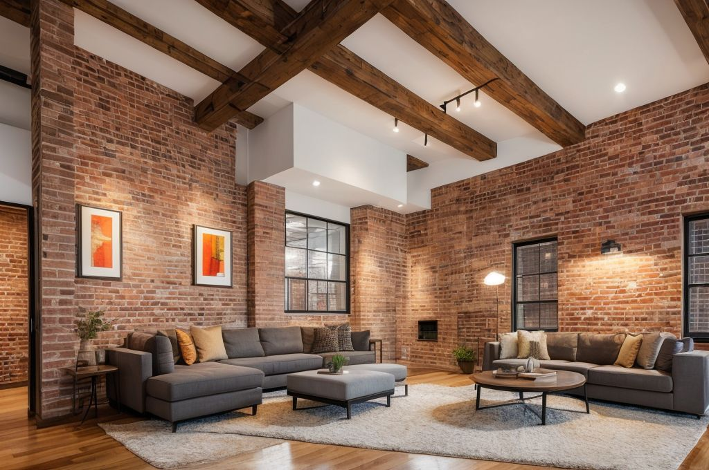 Contemporary Home Refinement: Leveraging Exposed Brick Design and Affordable, High-Quality Furnishings