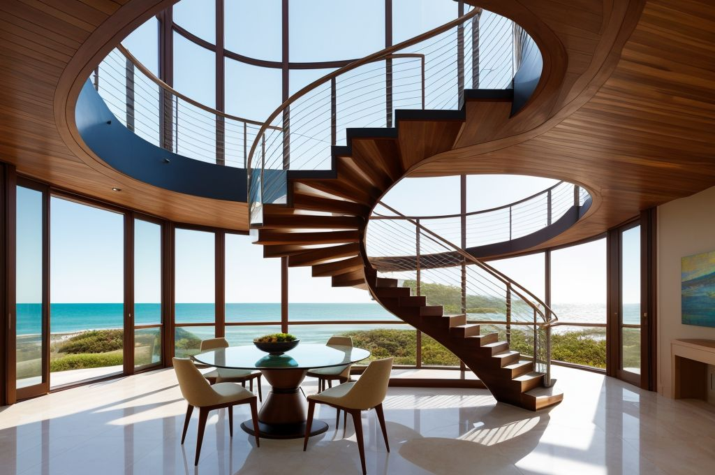 Exploring Spiral Stairs and Coastal-inspired Interior Designs: Bringing the Beach into Your Home
